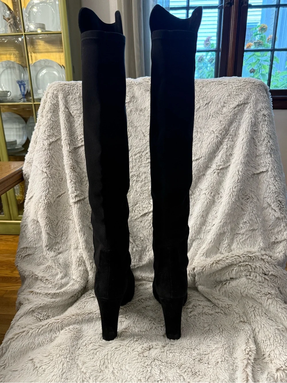 Stuart Weitzman Highway Black suede Over-The-Knee Suede Boots